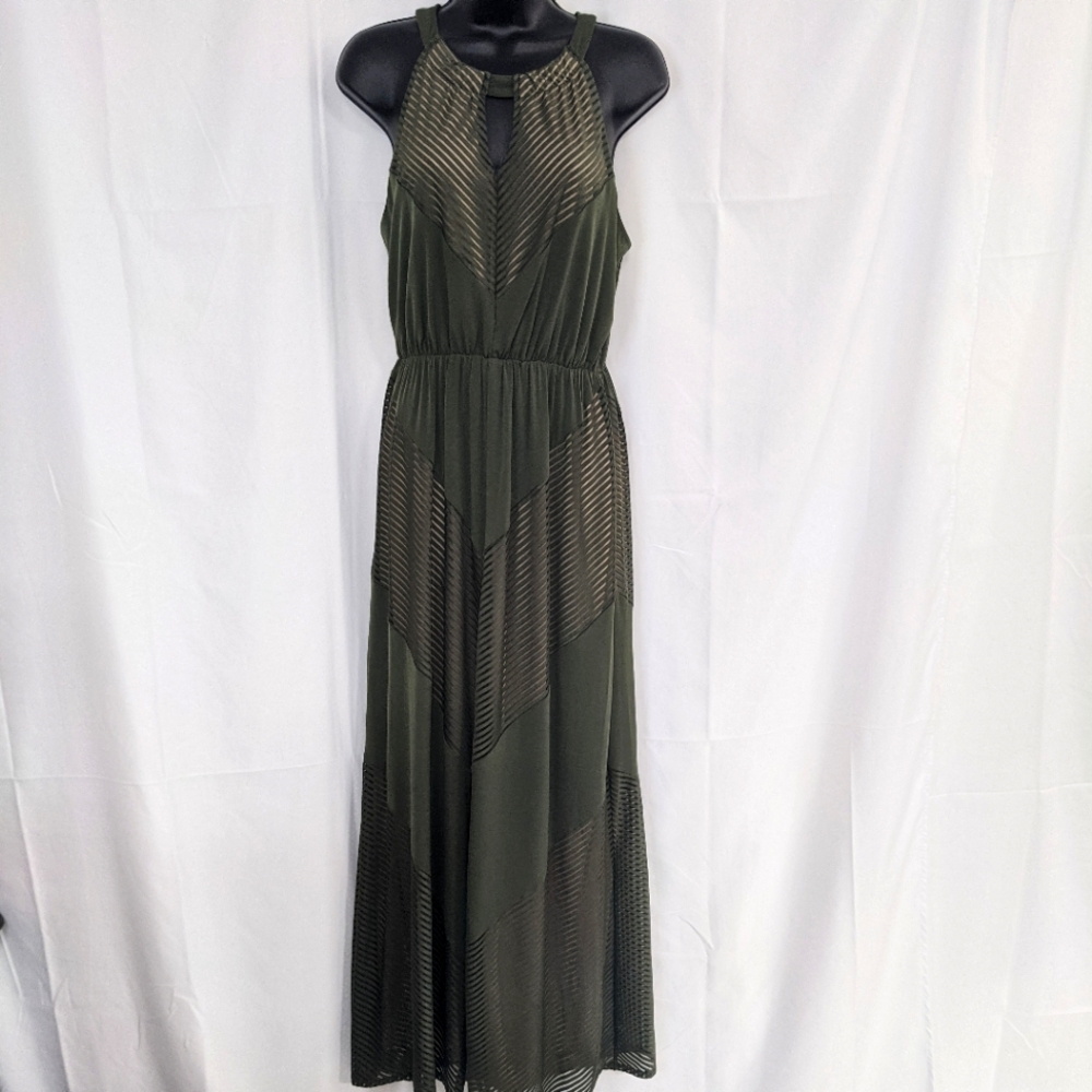 Apt. 9 green sleeveless cut out maxi dress